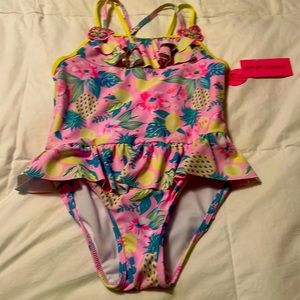Betsey Johnson one piece swimsuit. Girls M/8NWT